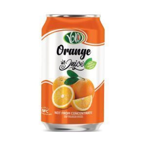 Not From Concentrate 330ml canned fresh fruit orange juice