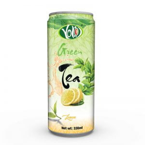 330ml canned Green tea lemon drink