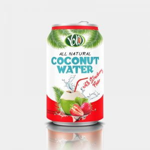 330ml canned coconut water strawberry juice