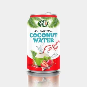 330ml canned coconut water strawberry juice