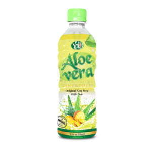 500ml pet bottle aloe vera drink with pulp aloe vera and pineapple flavor