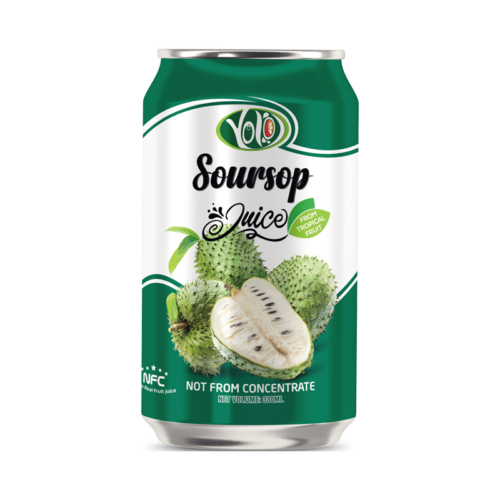 Not From Concentrate 330ml canned fresh soursop fruit juice