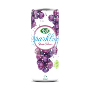 Sparkling water with grape flavor