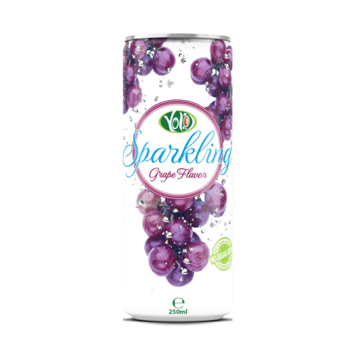 Sparkling water with grape flavor