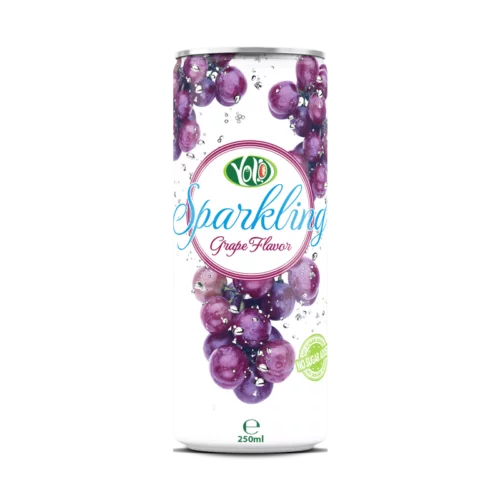 Sparkling water with grape flavor