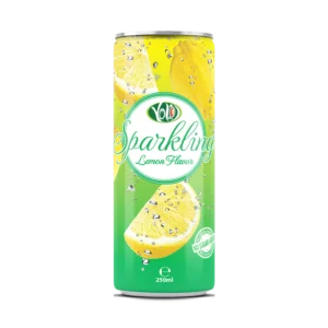 Sparkling water with lemon flavor