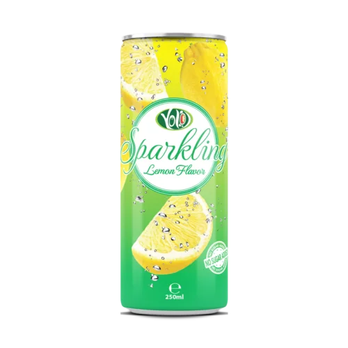 Sparkling water with lemon flavor