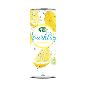 Sparkling water with lemon juice flavor