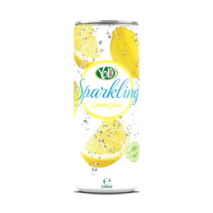 Sparkling water with lemon juice flavor