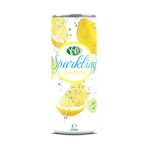 Sparkling water with lemon juice flavor