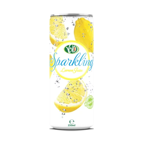 Sparkling water with lemon juice flavor