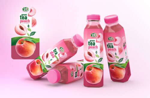 450ml pet bottl green tea drink with peach flavor Yolo brand