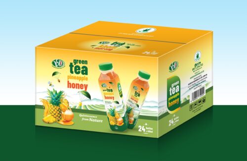 450ml pet bottle green tea drink with pineapple honey